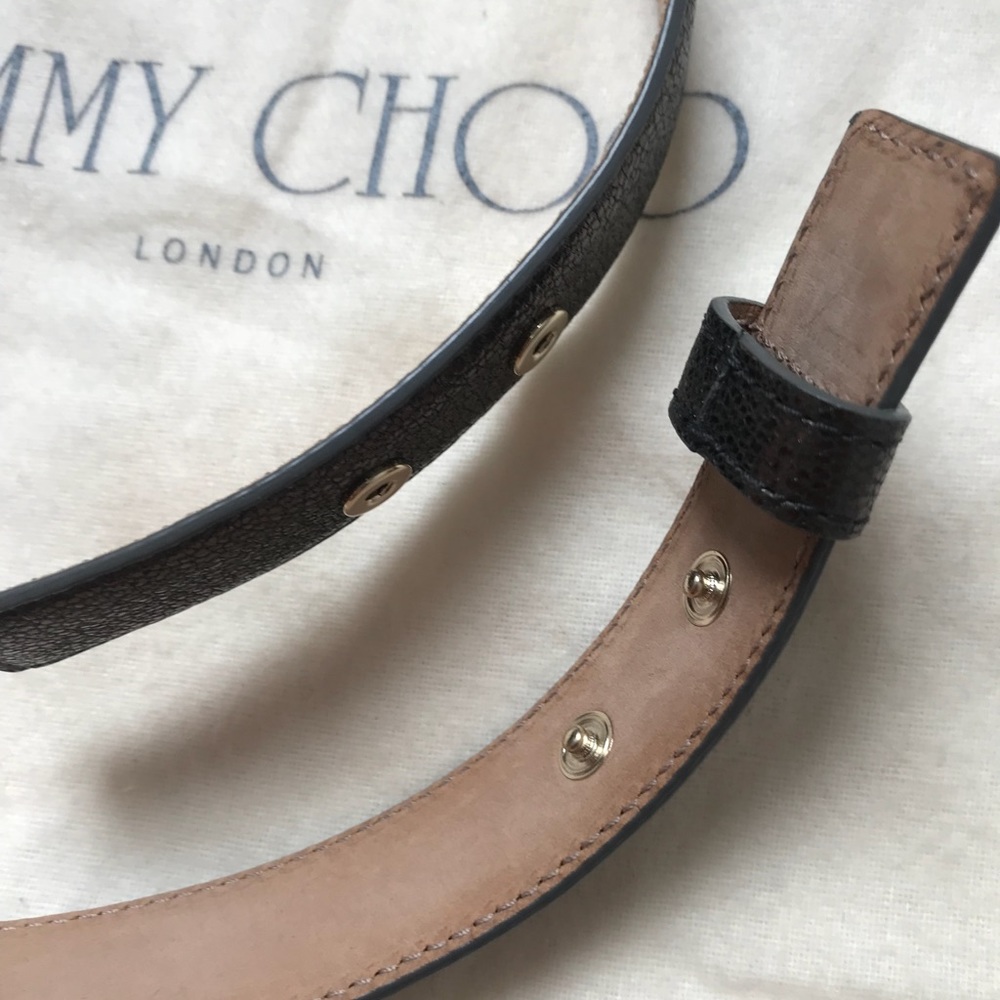 Jimmy Choo Gray metallic belt Size XS - Picture 5 of 6